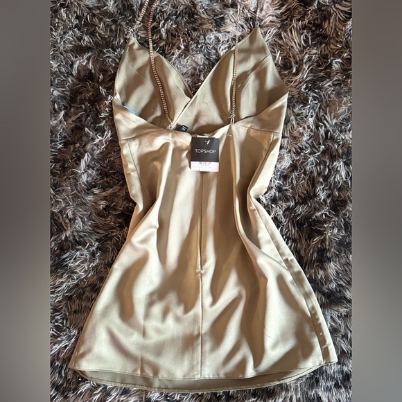 TopShop NWT Women’s Green Babydoll Satin Tunic Tank Top Size 2​ - Picture 5 of 8